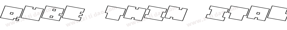 QUBE THIN ITALIC字体转换